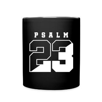 Bible Pslam 23 - Full Colour Mug - black - Front