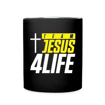 équipe jésus - Mug uni - noir - Devant