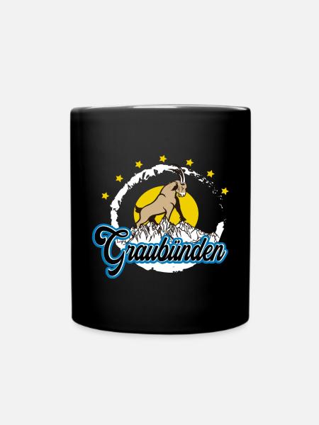 Graubünden Steinbock Summit - Tasse einfarbig - Schwarz