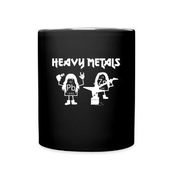 Heavy Metals Schwermetalle Elemente Geschenk - Tasse einfarbig - Schwarz - Vorne
