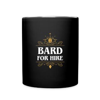 Bard For Hire Character Player Class RPG - Full Colour Mug - black - Front