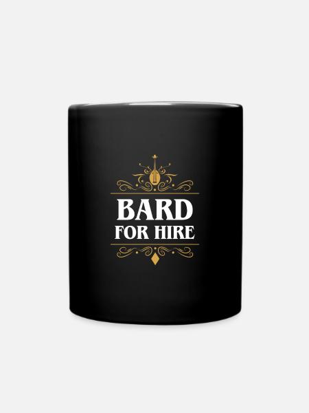 Bard For Hire Character Player Class RPG - Full Colour Mug - black