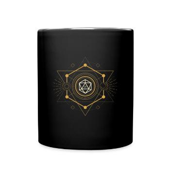 Esoteric Polyhedral D20 Dice of the Witch - Full Colour Mug - black - Front