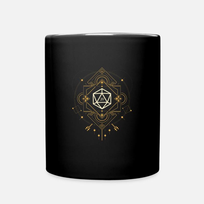Dés polyédriques ésotériques D20 du Paladin - Mug uni - noir