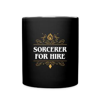 Zauberer zum Mieten Charakter Spieler Klasse RPG - Tasse einfarbig - Schwarz - Vorne
