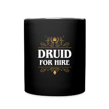 Druide zum Mieten Charakter Spieler Klasse RPG - Tasse einfarbig - Schwarz - Vorne