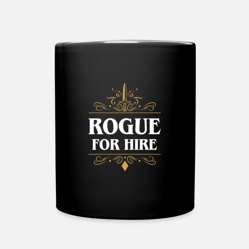Rogue For Hire Charakter-Spieler-Klassen-RPG - Tasse einfarbig - Schwarz