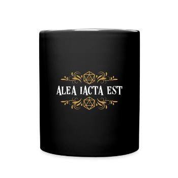 Alea Iacta Est Polyhedral D20 Dice - Full Colour Mug - black - Front