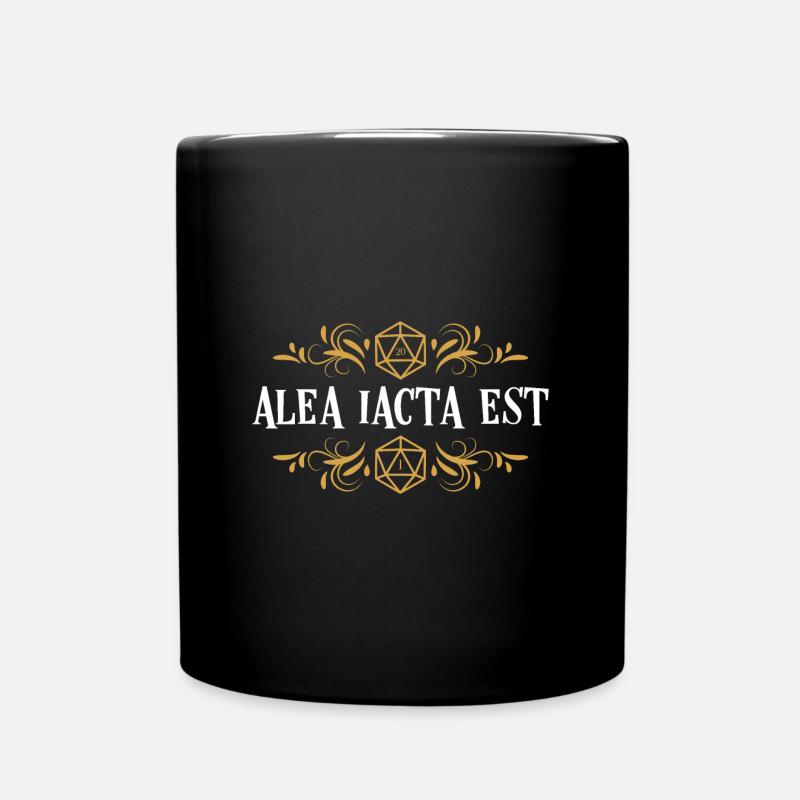 Alea Iacta Est Polyedral D20 Würfel - Tasse einfarbig - Schwarz