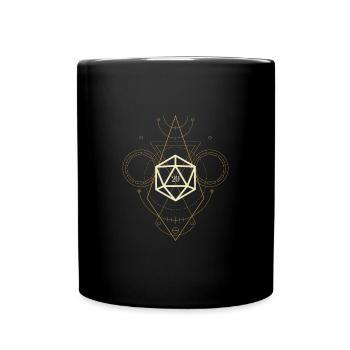 Esoteric Polyhedral D20 Dice Tabletop Sorcerer - Full Colour Mug - black - Front