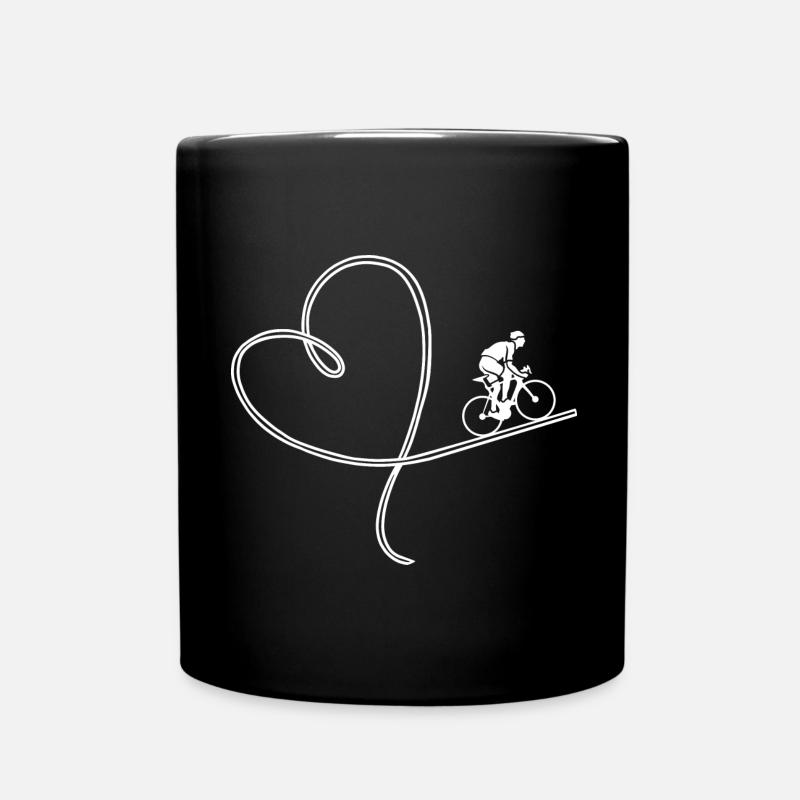 Amour vélo de route vélo de course vélo - Mug uni - noir