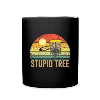 VINTAGE DISC GOLF ARBRE STUPIDE - Mug uni - noir - Devant
