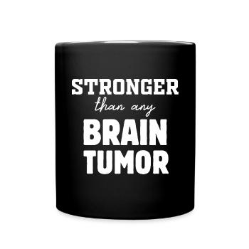 Hirntumor Stärker als jeder Hirntumor Krieger Neur - Tasse einfarbig - Schwarz - Vorne