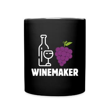 Winemaker Alcoholic Winery Profession Pacemaker Winer - Full Colour Mug - black - Front