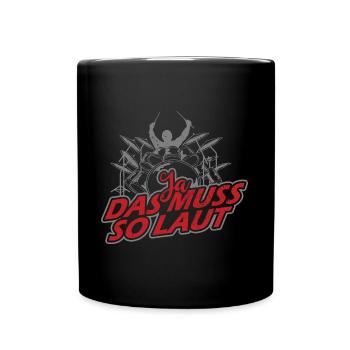 Drummer - Tasse einfarbig - Schwarz - Vorne