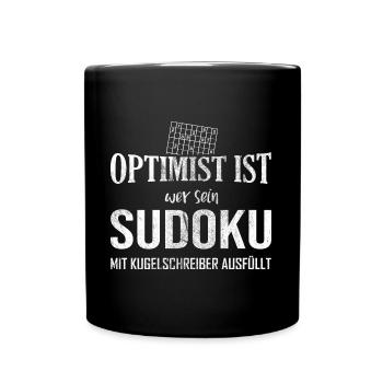 Sudoku Sudoku Geschenk Für Rätsel Fans - Tasse einfarbig - Schwarz - Vorne