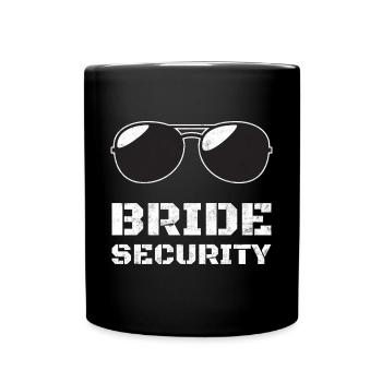 Bride Security Team Bride Bachelor Party - Full Colour Mug - black - Front