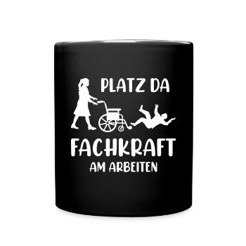 Altenpflegerin Pflegedienst Pflegehelferin Pflege - Tasse einfarbig - Schwarz - Vorne