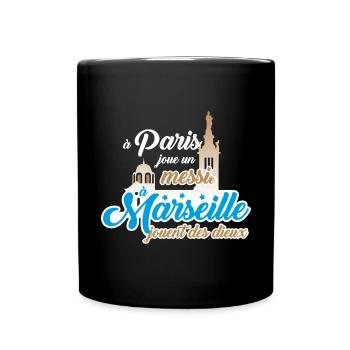 football - marseille équipe de dieux - Mug uni - noir - Devant