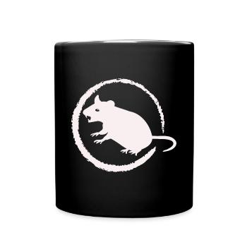 rat dangereux - rongeur - Mug uni - noir - Devant