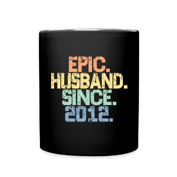 Epischer Ehemann seit 2012 - 11. Jahrestag für Männer - Tasse einfarbig - Schwarz - Vorne
