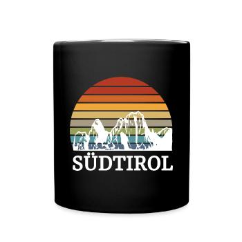 South Tyrol Dolomites Fun skier Mountaineer - Full Colour Mug - black - Front