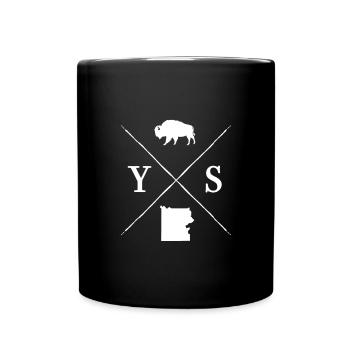 Yellowstone - Tasse einfarbig - Schwarz - Vorne