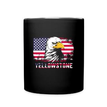 Yellowstone - Tasse einfarbig - Schwarz - Vorne