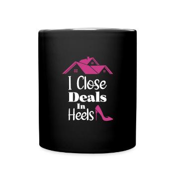 Je conclus des affaires en talons - Mug uni - noir - Devant