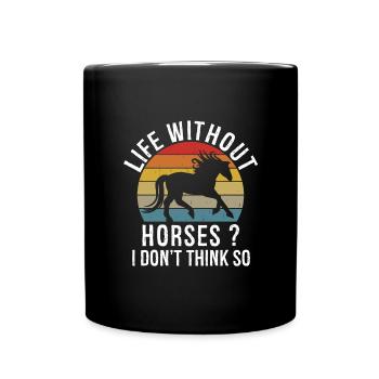 Les chevaux aiment l’amour - Mug uni - noir - Devant