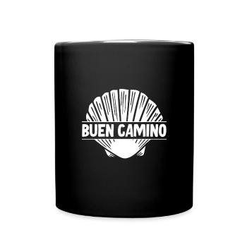 Buen Camino de Santiago de Compostela - Tasse einfarbig - Schwarz - Vorne