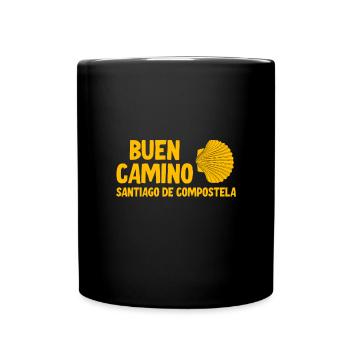 Buen Camino de Santiago de Compostela - Tasse einfarbig - Schwarz - Vorne