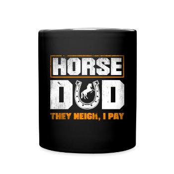 Equestrianism Equestrian Horse Riding Horse Dad - Tasse einfarbig - Schwarz - Vorne