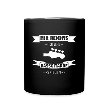 Bassist Bassgitarre Spruch Humor - Tasse einfarbig - Schwarz - Vorne
