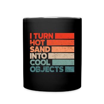 Glassblowing Glassworking Lampworking I Turn Hot - Tasse einfarbig - Schwarz - Vorne