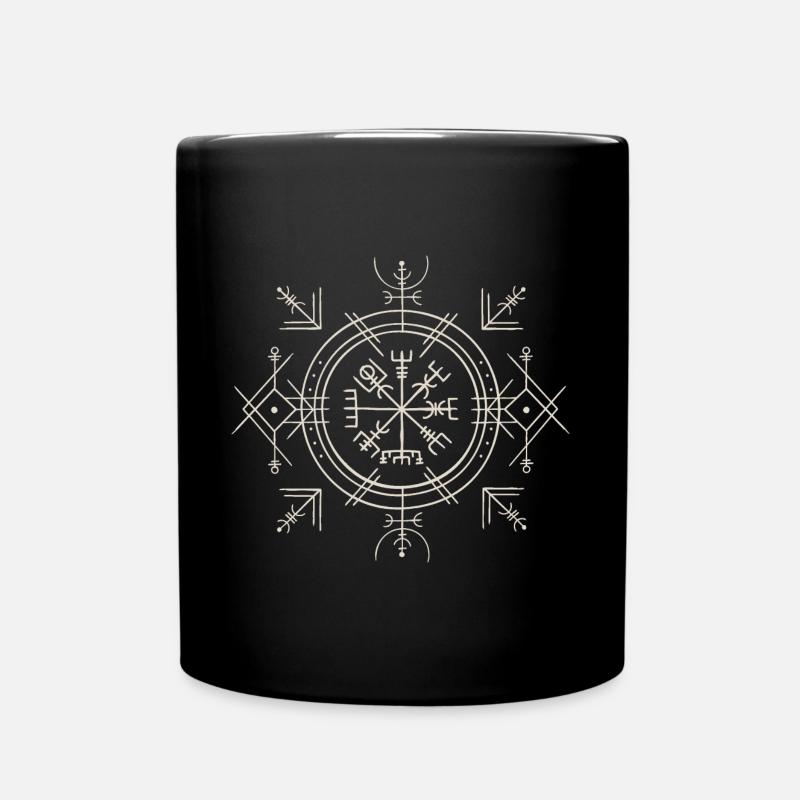 Wikinger Kompass Nordisch Keltisch Rune - Tasse einfarbig - Schwarz