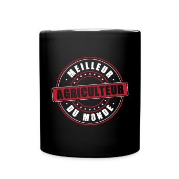 Meilleur agriculteur profession métier humour - Mug uni - noir - Devant