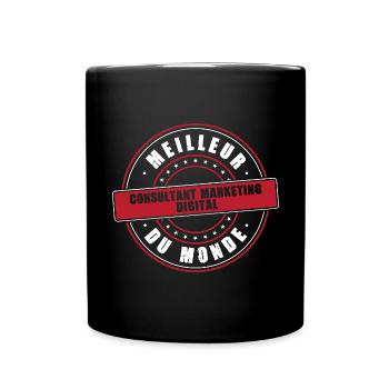 Meilleur Digital marketer profession métier humour - Mug uni - noir - Devant