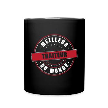 Meilleur traiteur profession métier humour - Mug uni - noir - Devant