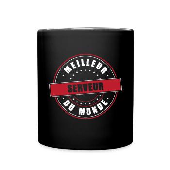 Meilleur serveur profession métier humour - Mug uni - noir - Devant