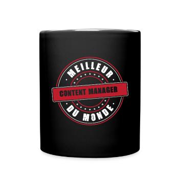 Meilleur content manager profession métier humour - Mug uni - noir - Devant