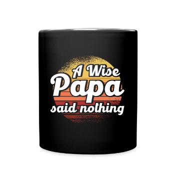 Klug Vater Vati Papa - Tasse einfarbig - Schwarz - Vorne