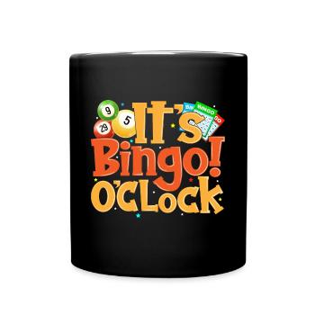It's Bingo O Clock Bingo Caller Funny Bingo Player - Full Colour Mug - black - Front