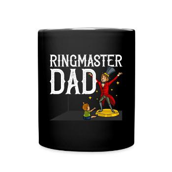 Circus Birthday Party Papa Theme Ringmaster - Full Colour Mug - black - Front