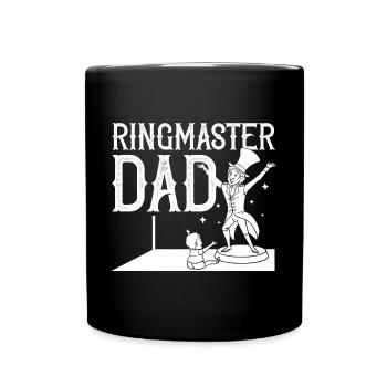 Circus Birthday Party Papa Theme Ringmaster - Full Colour Mug - black - Front