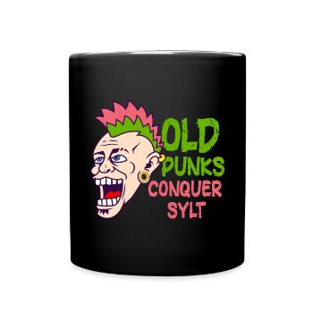old punks conquer sylt / Alte Punks erobern Sylt - Tasse einfarbig - Schwarz - Vorne