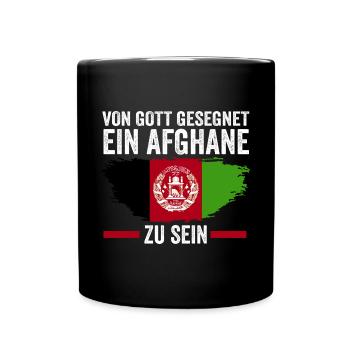 Afghanistan Afghane Afghanisches - Tasse einfarbig - Schwarz - Vorne