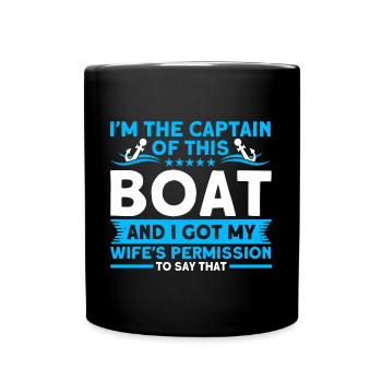 Amateurs de bateau Capitaine de bateau Capitaines - Mug uni - noir - Devant