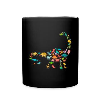 Brachiosaurus Dinosaur - Full Colour Mug - black - Front