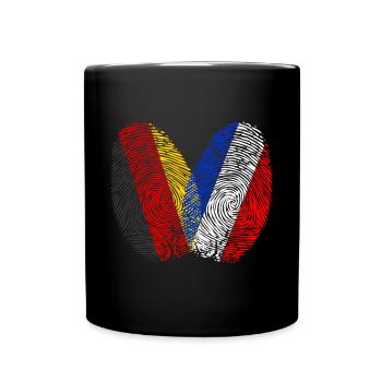 Empreinte digitale Hollande Pays-Bas Néerlandais - Mug uni - noir - Devant